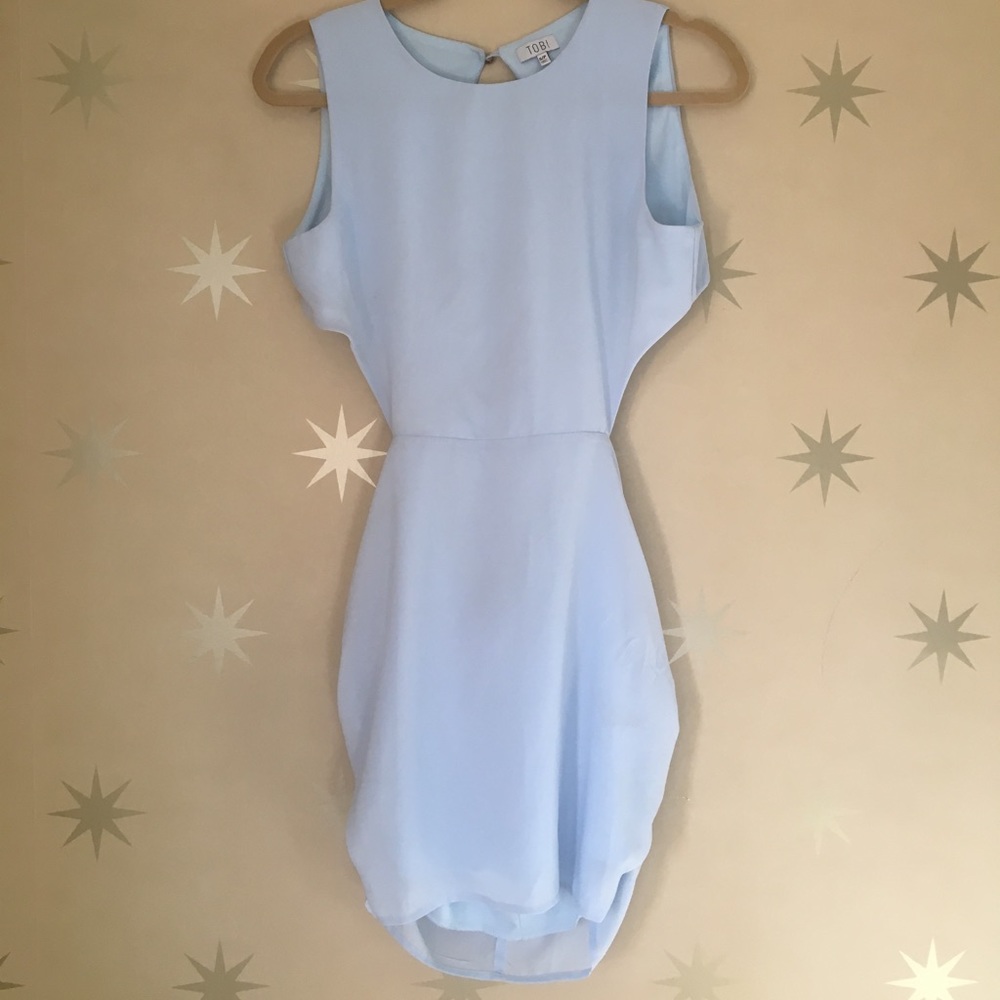 Baby blue mini dress